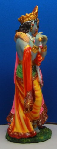 Pacific Giftware PTC 8 Inch Krishna and Radha Mythological Indian Statue Figurine