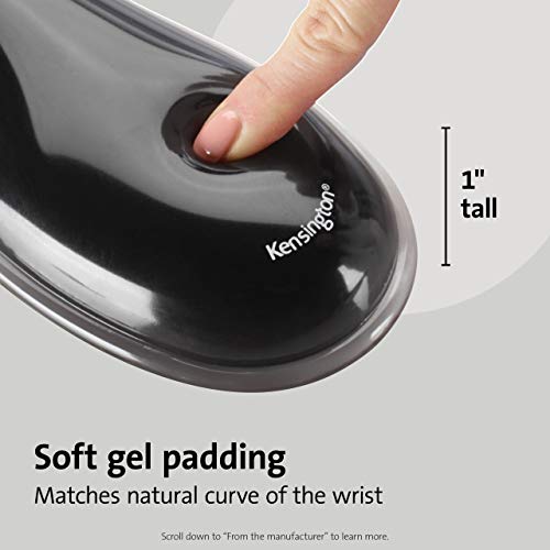 Kensington Duo Gel Mouse Pad with Wrist Rest, Ergonomic Mouse Pad with Wrist Support for Pain Relief, Comfortable Non-Skid Gel Mouse Pad for Computer, Laptop, Office & Home 9.6" x 7.6", Blue K62401AM