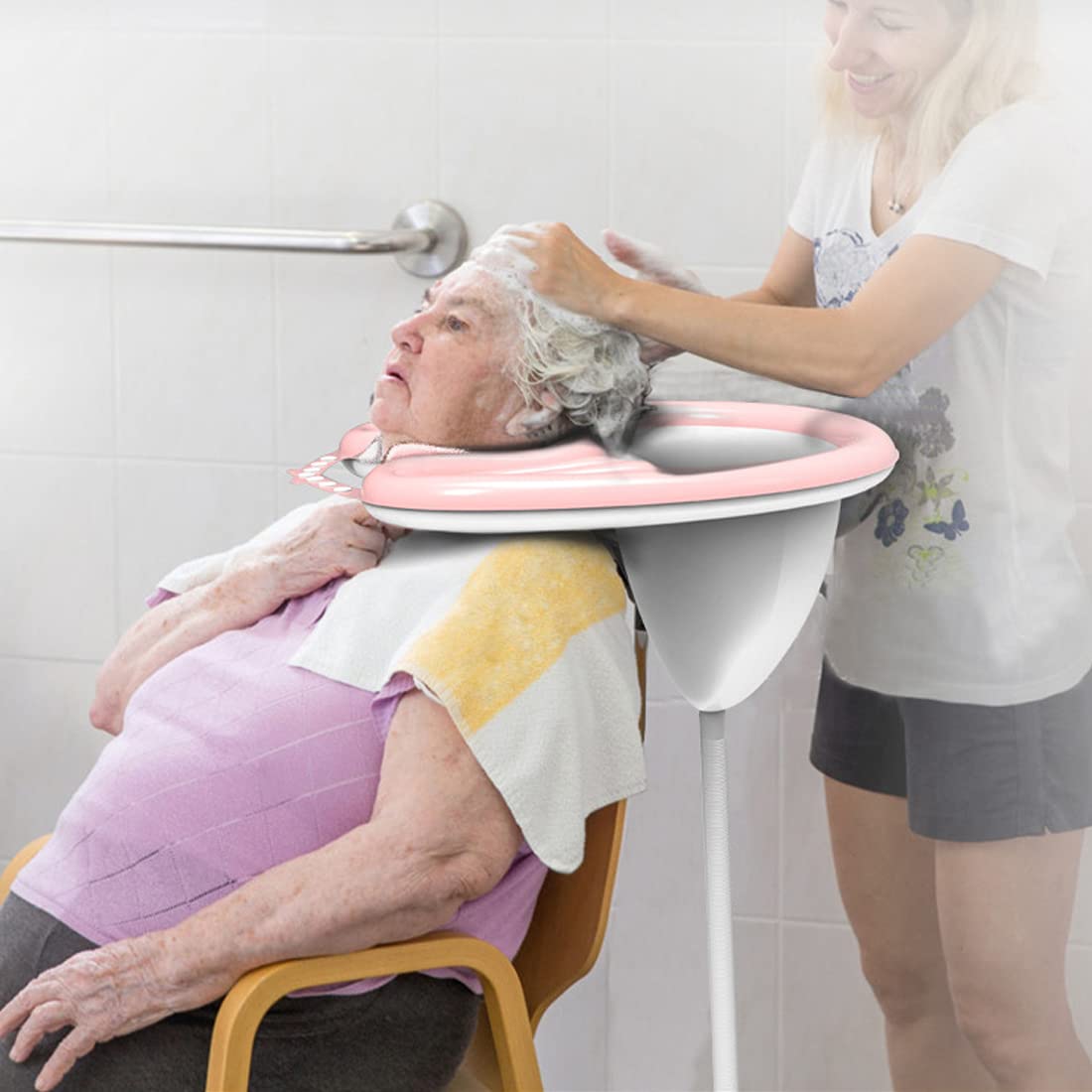 Inflatable Washing Hair Basin, Portable Shampoo Bowl for The Elderly, Disabled, Bedridden and Handicapped, Portable Hair Washing Sink for Pregnant Woman