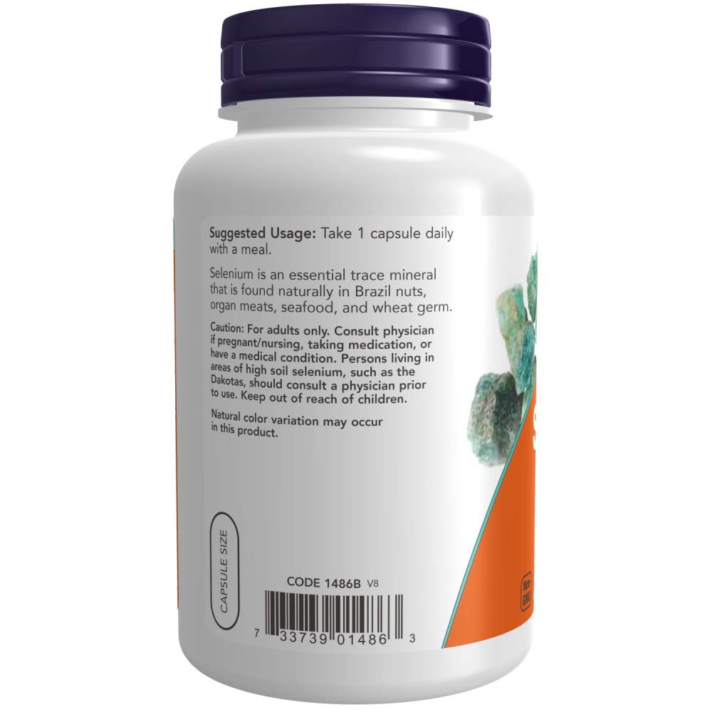 NOW Foods Selenium 200 mcg VCaps, 180 ct