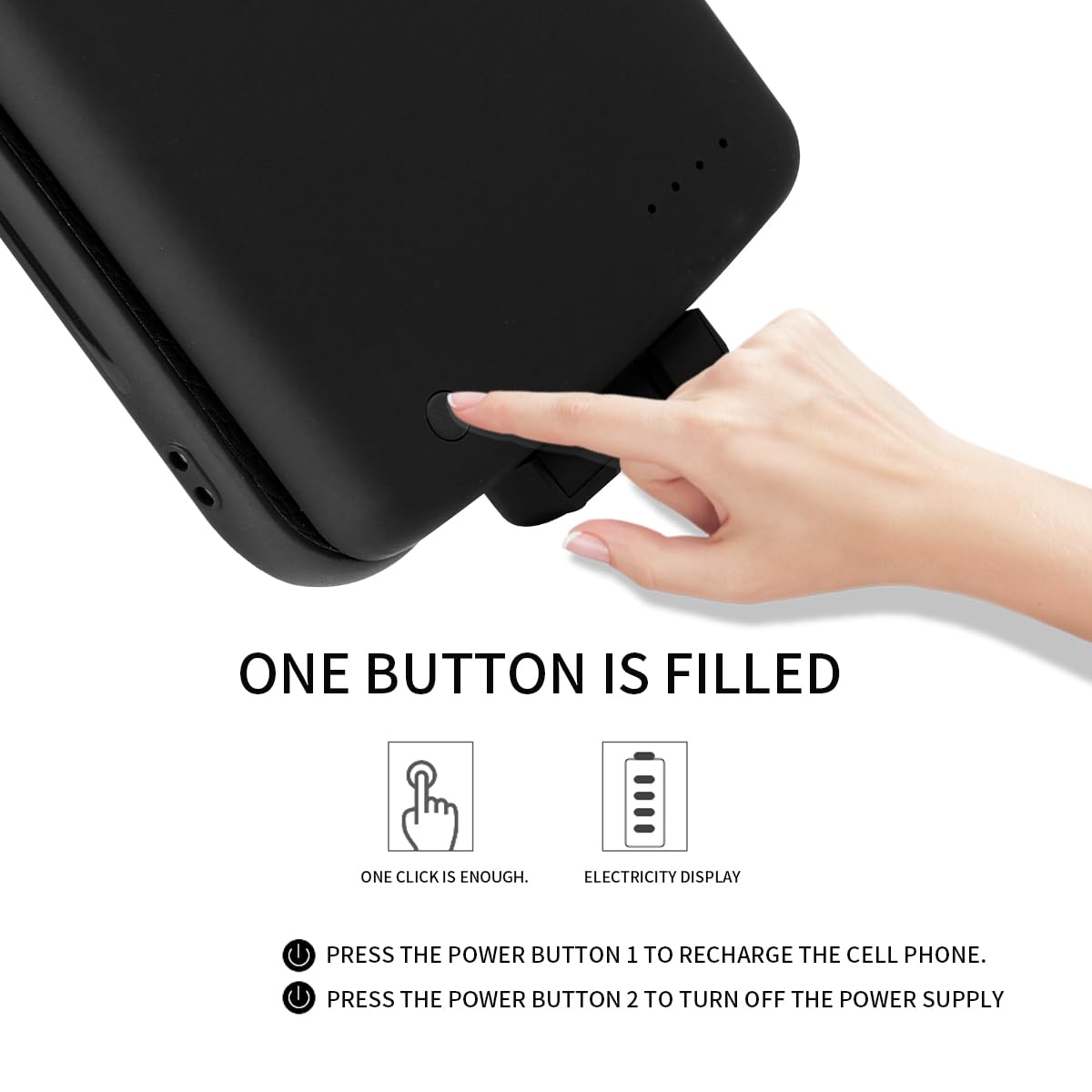 Battery Case For Samsung Galaxy S23 FE(6.4inch), Strong Slim Portable Protective Extended cell phone battery charger cases with charger For Galaxy S23FE battery pack power bank charger phone case