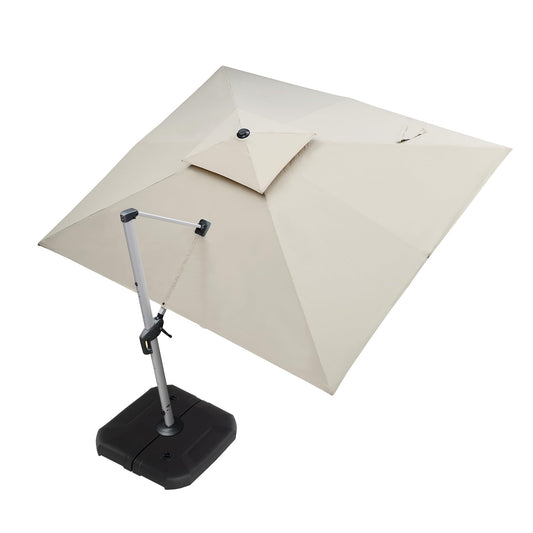 PURPLE LEAF 10' X 12' Patio Umbrella Outdoor Rectangle Umbrella Large Cantilever Umbrella Windproof Offset Umbrella Heavy Duty Sun Umbrella for Garden Deck Pool Patio, Beige