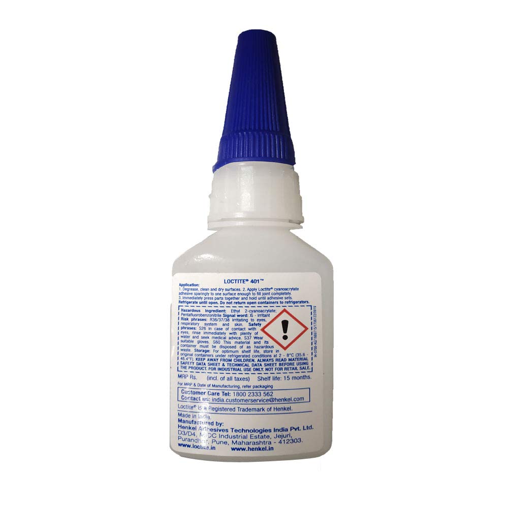 Loctite Instant Adhesive, 401, Prism, 20 Gram Bottle