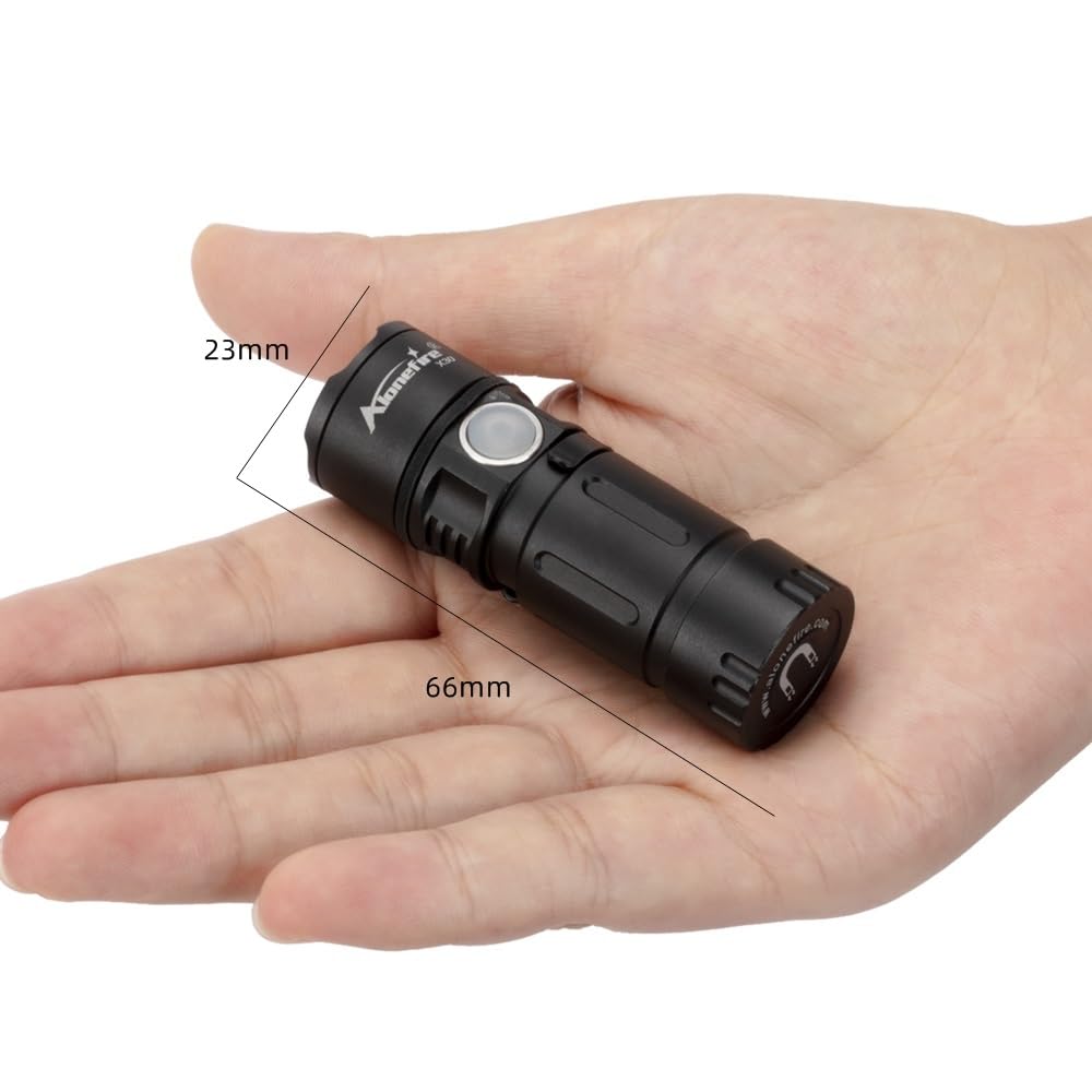 ALONEFIRE X30 Mini LED Flashlight USB Rechargeable Bright Small Torch 5 Modes Portable Pen Light Waterproof Long Battery Life with Tail Magnet, Clip