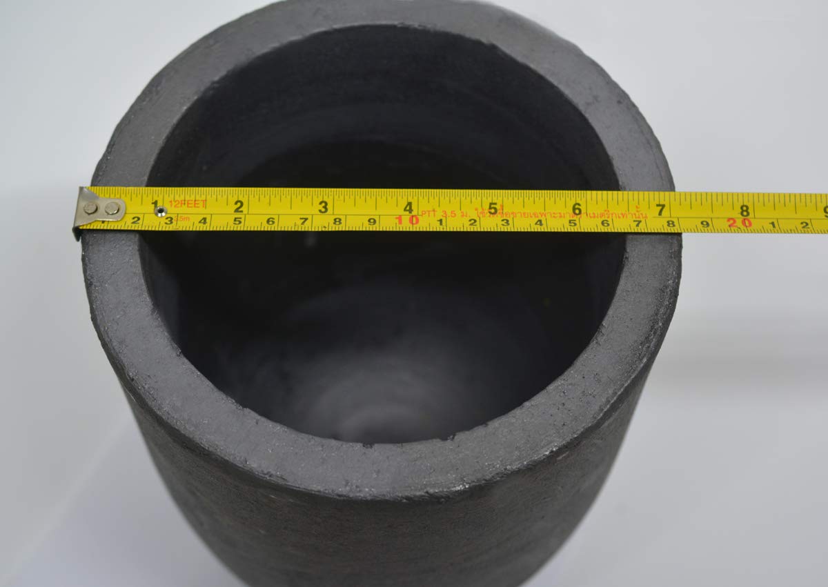 OTOOLWORLD 20KG Clay Graphite Crucible Foundry Cup Furnace Torch Melting Casting Refining Gold Silver Copper Brass Aluminum Lead Zinc and Alloys 2400ML