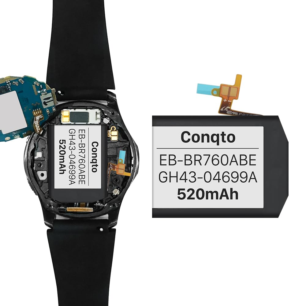 [520mAh] Battery for Samsung Gear S3 Frontier(SM-R760) and Gear S3 Classic, (2024 New Version) Upgrade Replacement Battery for SM-R770, BR760, R765, EB-BR760ABE, GH43-04699A with DIY Repair Tool Kits