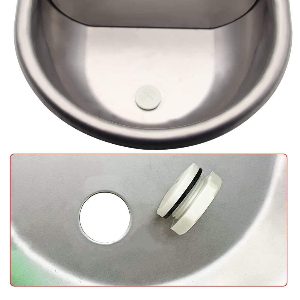 Automatic Horse Waterer Large Livestock Water Bowl 1.35Gal Stainless Steel Trough for Cattle Cow Pig Sheep Pet Dog