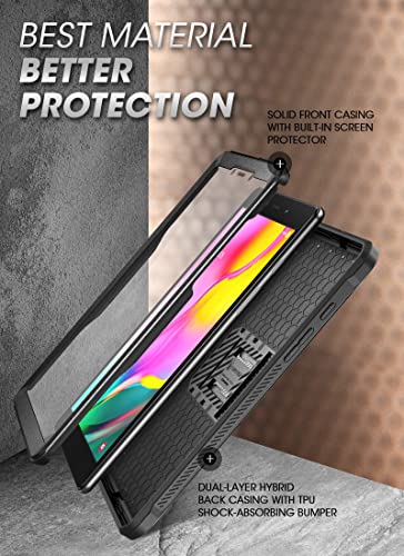 SUPCASE for Samsung Galaxy Tab A 8.0 Case SM-T295/SM-T290 (Unicorn Beetle Pro), [Built-in Screen Protector & Stand] Full-Body Heavy Duty Protective Tablet Case for Galaxy Tab A 8.0 (2019), Black