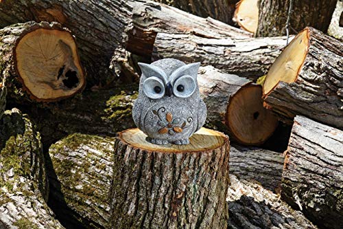 Roman Garden - Pebble Owl Statue, 7.7H, Pudgy Pals Collection, Resin and Stone, Decorative, Garden Gift, Home Outdoor Decor, Durable, Long Lasting