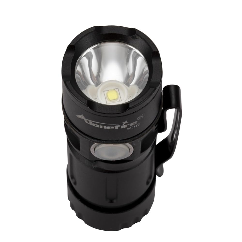 ALONEFIRE X30 Mini LED Flashlight USB Rechargeable Bright Small Torch 5 Modes Portable Pen Light Waterproof Long Battery Life with Tail Magnet, Clip