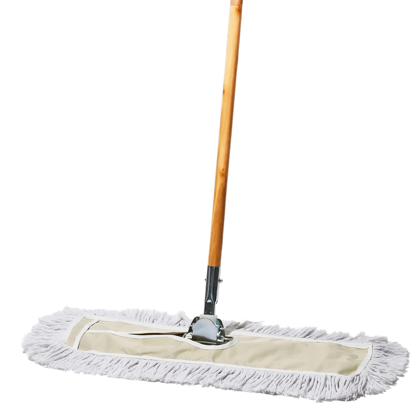 Tidy Tools Commercial Dust Mop & Floor Sweeper, 24 in. Dust Mop for Hardwood Floors, Cotton Reusable Dust Mop Head, Wooden Broom Handle, Industrial Dry Mop for Floor Cleaning & Janitorial Supplies…