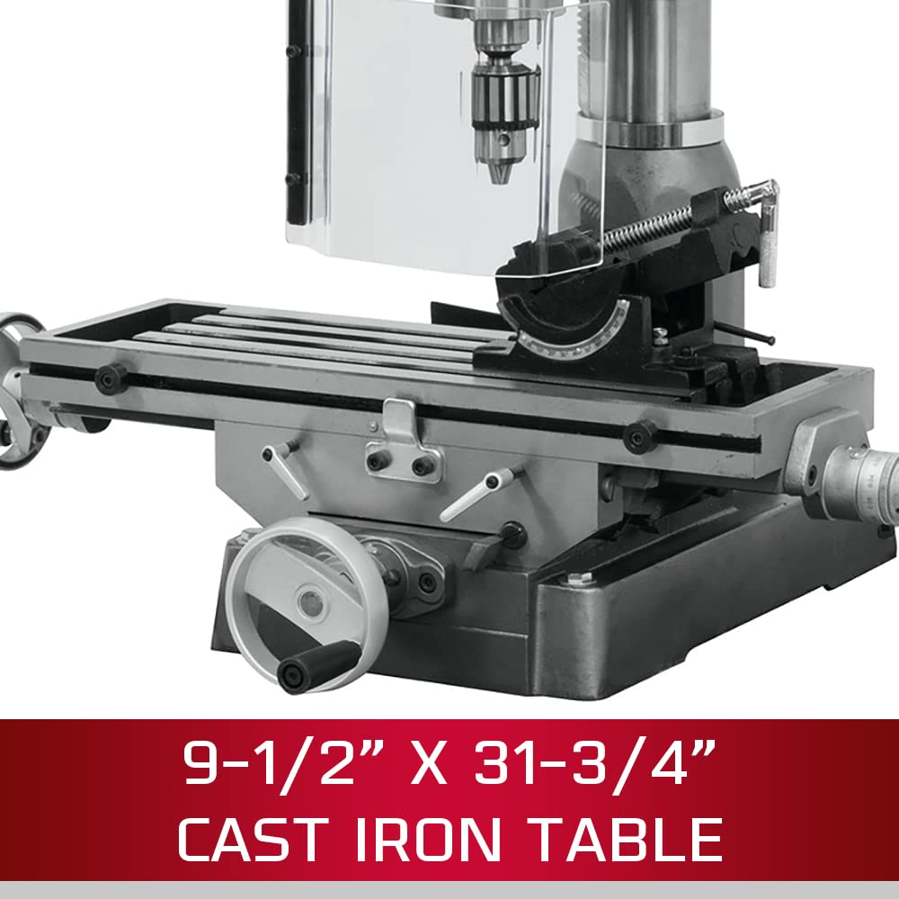JET Mill Drill Machine with R-8 Taper, 2 HP, 115/230V 1Ph (Model JMD-18)