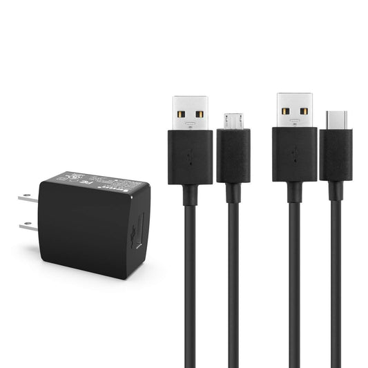 10W Micro USB and USB C Tablet Charger Fit for Lenovo Tab Smart Tab M8 FHD, M10 FHD Rel HD 2nd Gen FHD Plus 3rd Gen,E7, E10, TAB4 10 Plus, TB-8505XS, TB-8704F, TB - X306F, TB-X605F Tablet Charger Cord