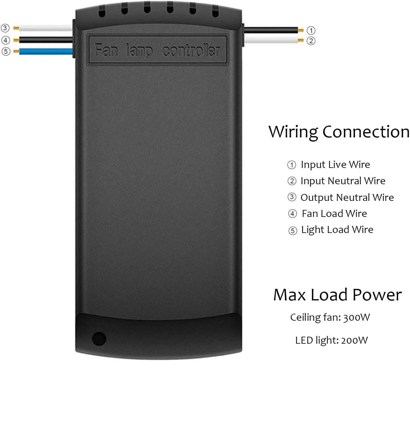 Universal Ceiling Fan Remote Control Kit 3-in-1 Ceiling Fan Light Timing & Speed Wireless Remote Control and Receiver Kits for Ceiling Fan Lamp