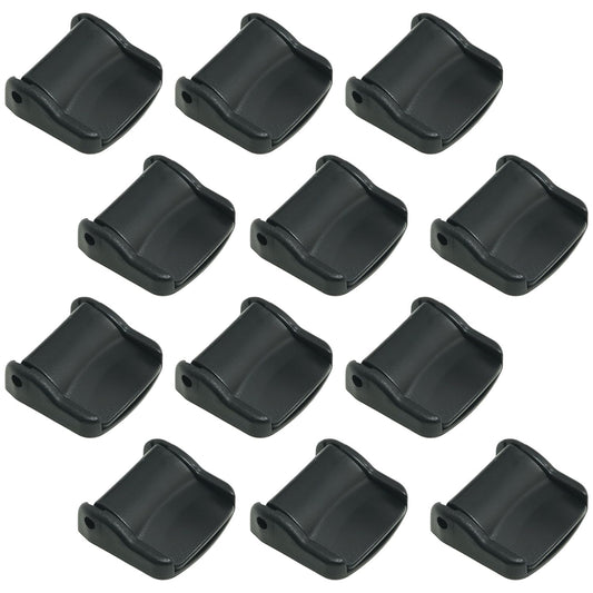 FMHXG 12PCS Snap Buckle Weave Straps with D Ring Buckle 2.5CM Adjustable Plastic Lock Lever Fastener for Collar Suspenders Belt Braces Outdoor Survival Tactical Paratrooper Accessories