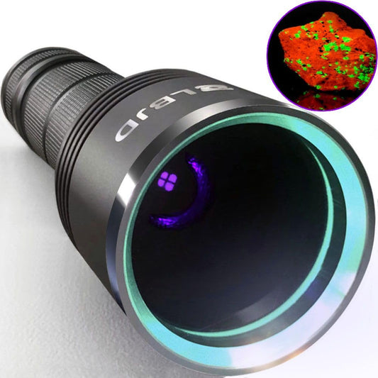 LBJD Black Light UV Flashlight, 365NM Rechargeable Flashlights with Filtered 4 LED, High Power and Long Range Professional Grade Beam Best for Commercial Use, pet Urine Detection, Resin, Rocks