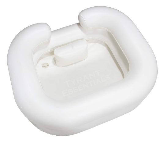 Inflatable Shampoo Basin with Pillow – in Bed Hair Wash Bowl for Bedridden, Elderly Disabled and Loved Ones – Pillow for Extra Head & Neck Support with No-Clog Easy Drainage