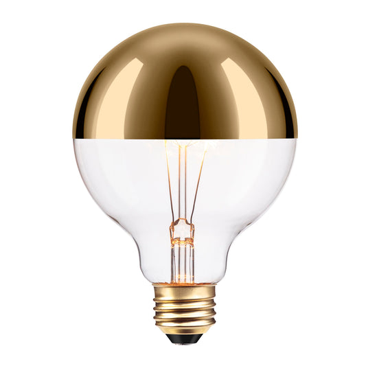 Globe Electric 84649 40W Gold Designer Vintage Edison Oro Incandescent Light Bulb, E26 Base, 220 Lumens