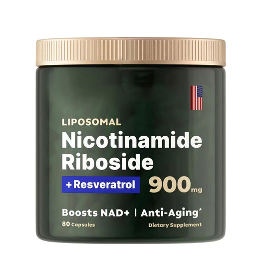 NR900 NAD+ Energy Supplement - Advanced Liposomal Nicotinamide Riboside for Cellular Energy, Focus & Muscle Strength - 80 Count - Sugar-Free, Gluten-Free, Non-GMO (80 Count (Pack of 1))