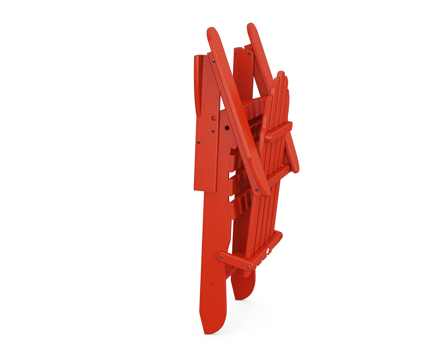 POLYWOOD AD5030SR Classic Folding Adirondack Chair, 38.5" H x31.25 W x 33.5" D, Sunset Red