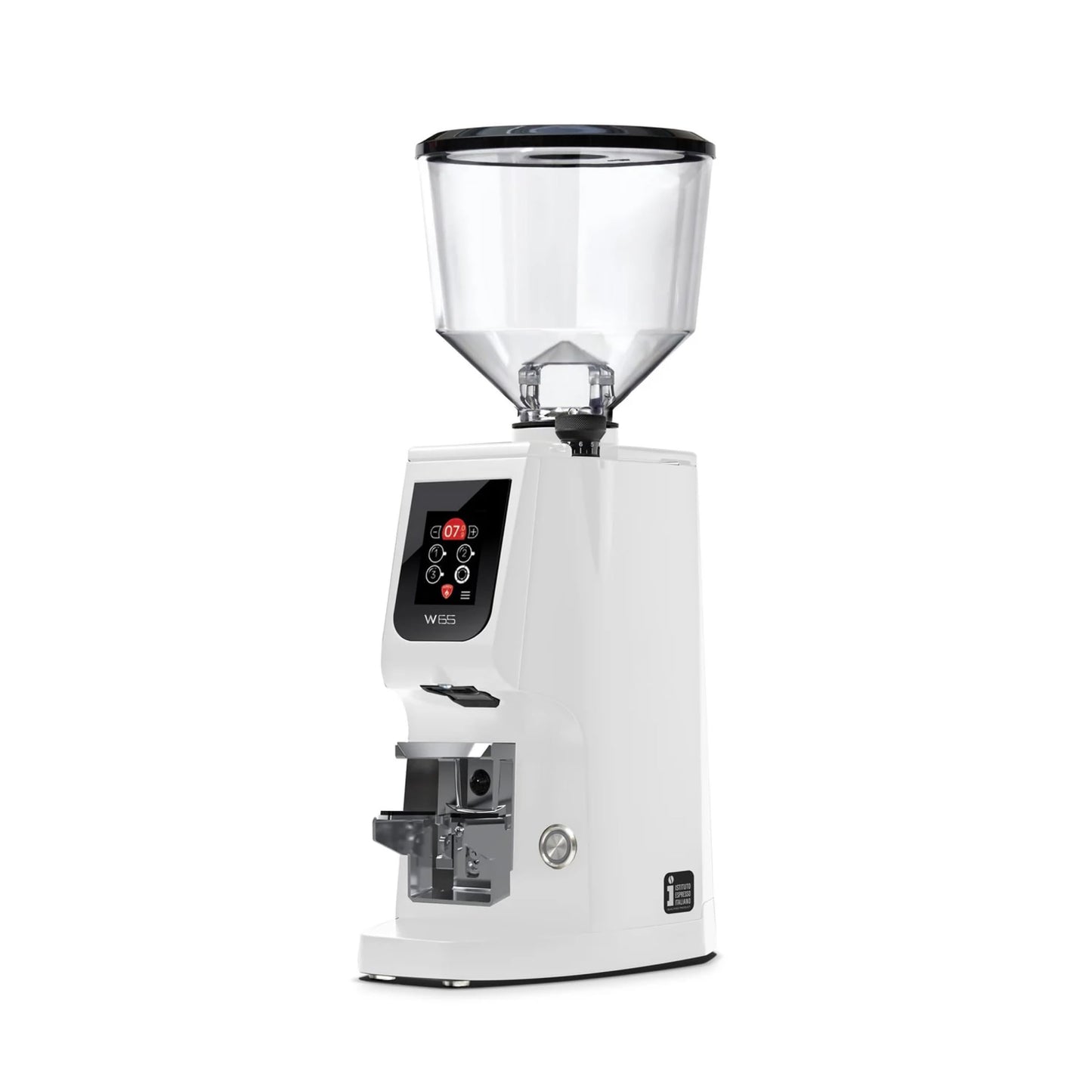 Eureka Atom W 65 Espresso Grinder | 75mm | Silent Technology | Grind-by-Weight | (White)