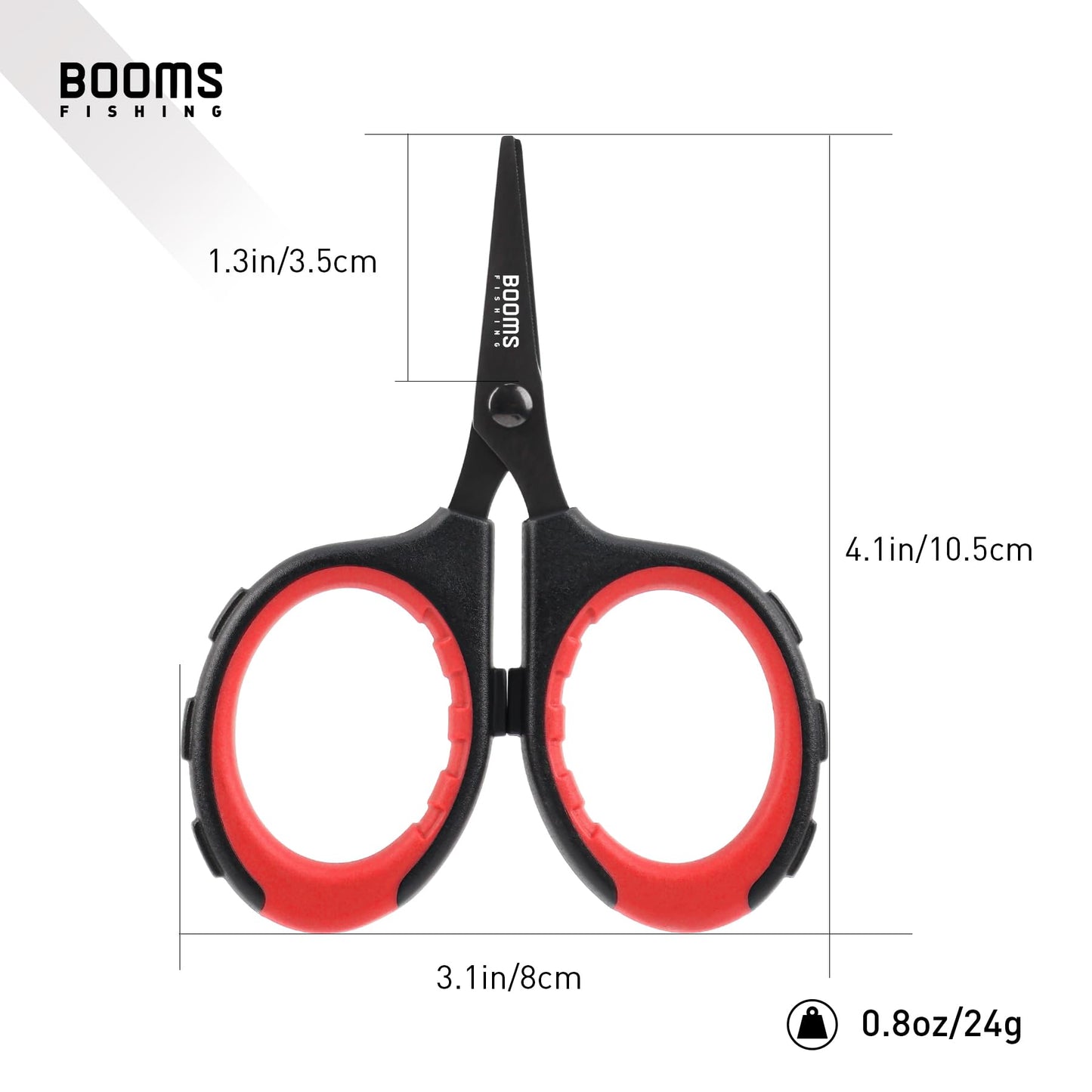 Booms Fishing S05 Fishing Scissors for Braided Line, 4" Fishing Serrated Shears, Fishing Line Cutter Saltwater and Freshwater