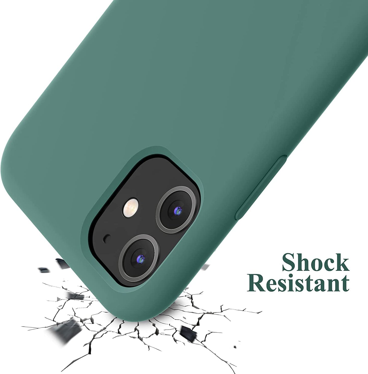 OTOFLY for iPhone 11 Case, Phone Case 11,Slim Shockproof, Anti-Fingerprint, Anti-Scratch Microfiber Lining, Protective Cover Compatible with iPhone 11 6.1 inch - Pine Green