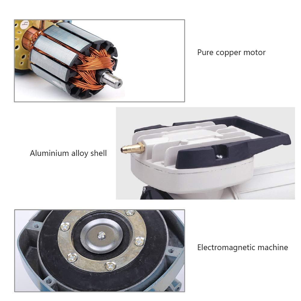 HEALiNK DC 12V 160LPM/Min 2536GPH 120W Aquarium Air Pumps Aquaculture Fish pood Pressure Compressor Aerator