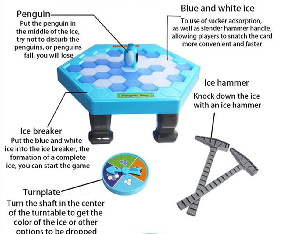 SuperLi Puzzle Table Games Penguin ice pounding Penguin ice Cubes Save Penguin Knock ice Block Wall Toys Desktop Paternity Interactive Game