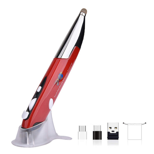 2020 Upgrade Wireless Optical Pocket Pen Mouse with Stylus Function, Promi 2.4G USB Digital Optical Pen Mouse, Adjustable 800/1200/1600 DPI Ergonomic