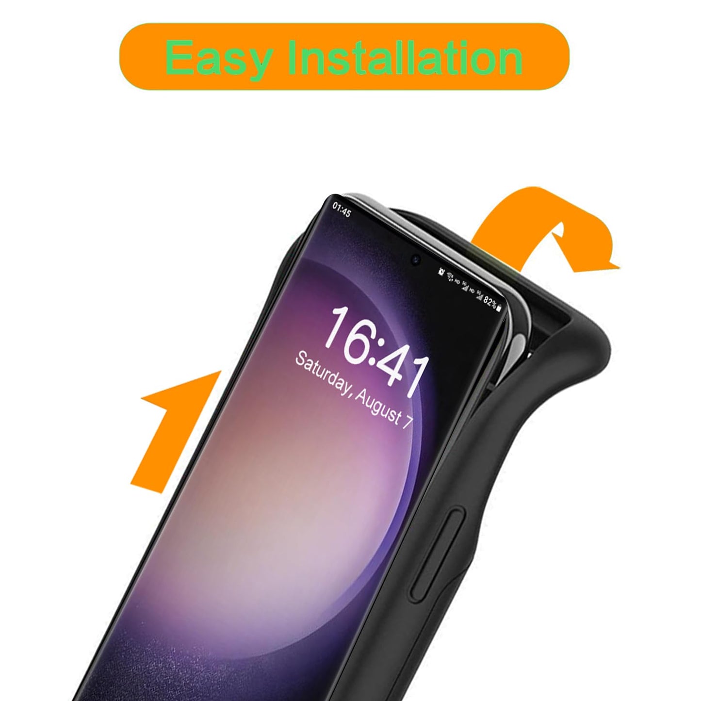 YINGYKJ Battery Case for Galaxy S22 Ultra/S23 Ultra,[12000mAh] Portable Protective Smart Wireless Charging Case Support Carplay Compatible with Galaxy S22 Ultra/Galaxy S23 Ultra Battery Case (Black)
