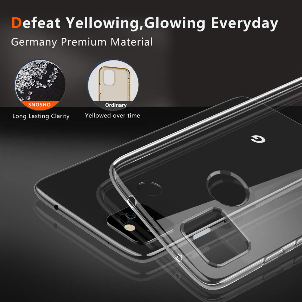 SNOSHO for Google Pixel 4a 5G Slim Case,Thin Flexible TPU Rubber Soft Skin Silicone Shockproof Anti-Scratch Carbon Fiber Protective Cases Cover for Pixel 4a 5G,Brushed Black