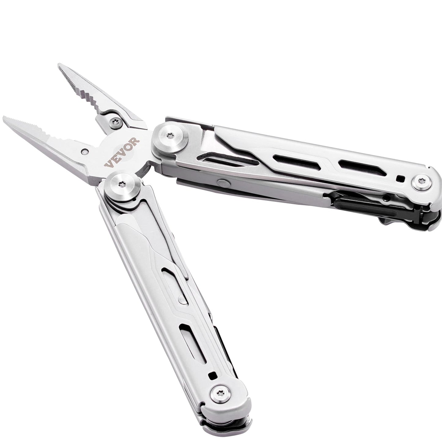 VEVOR 28-in-1 Multitool Pliers,Stainless Steel Multi Tool Pocket K-nife,Self-locking Multitool Pliers with Sheath & Replaceable Screwdrivers Bits Perfect for Outdoor Survival, Camping, Hiking