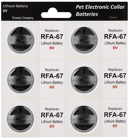 Enerpe RFA-67 RFA-67D-11 6V Replacement Battery Long-Lasting & High Capacity Compatible with PetSafe Electronic Collars Pack of 6