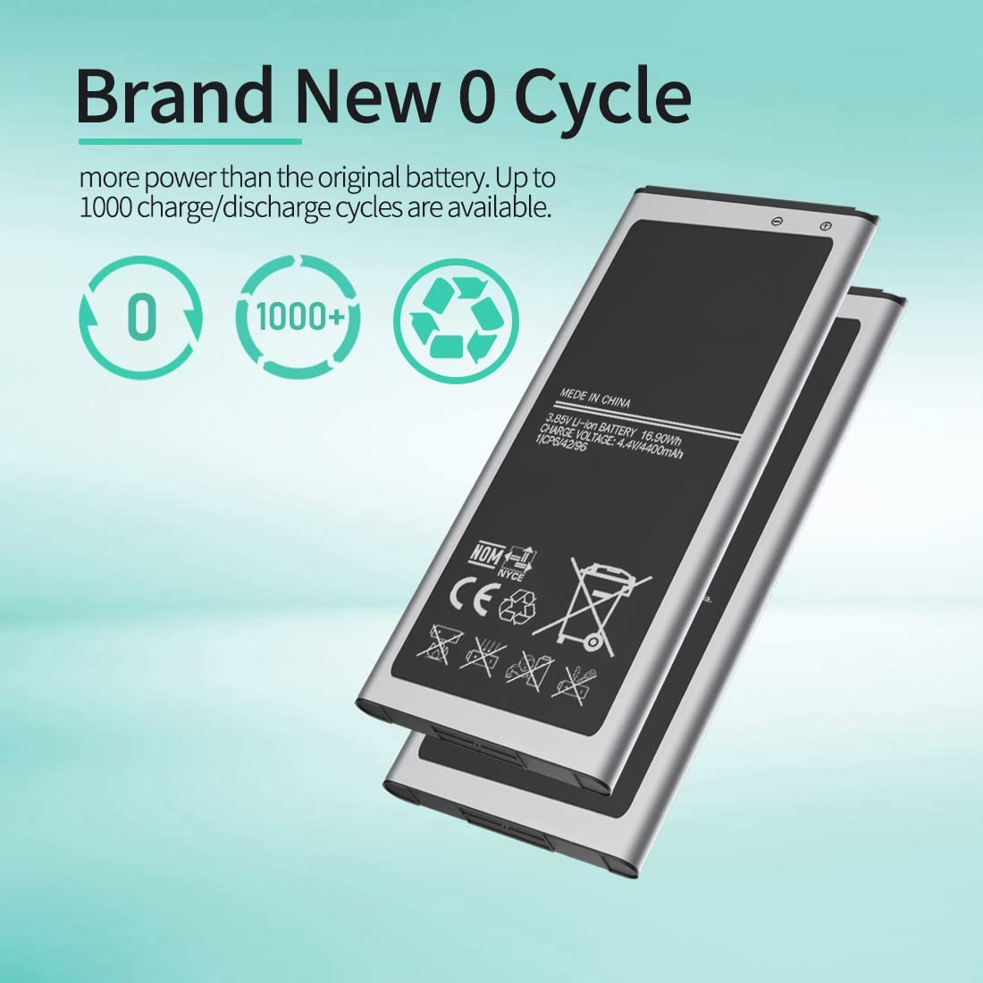 HamnaKhu Galaxy Note 4 Battery, (𝟐𝟎𝟐𝟰 𝐍𝐞𝐰 𝐔𝐩𝐠𝐫𝐚𝐝𝐞) Replacement Battery for Samsung Galaxy Note 4 N910,N910U LTE,AT&T N910A,Verizon N910V,Sprint N910P,T-Mobile N910T 3.85V