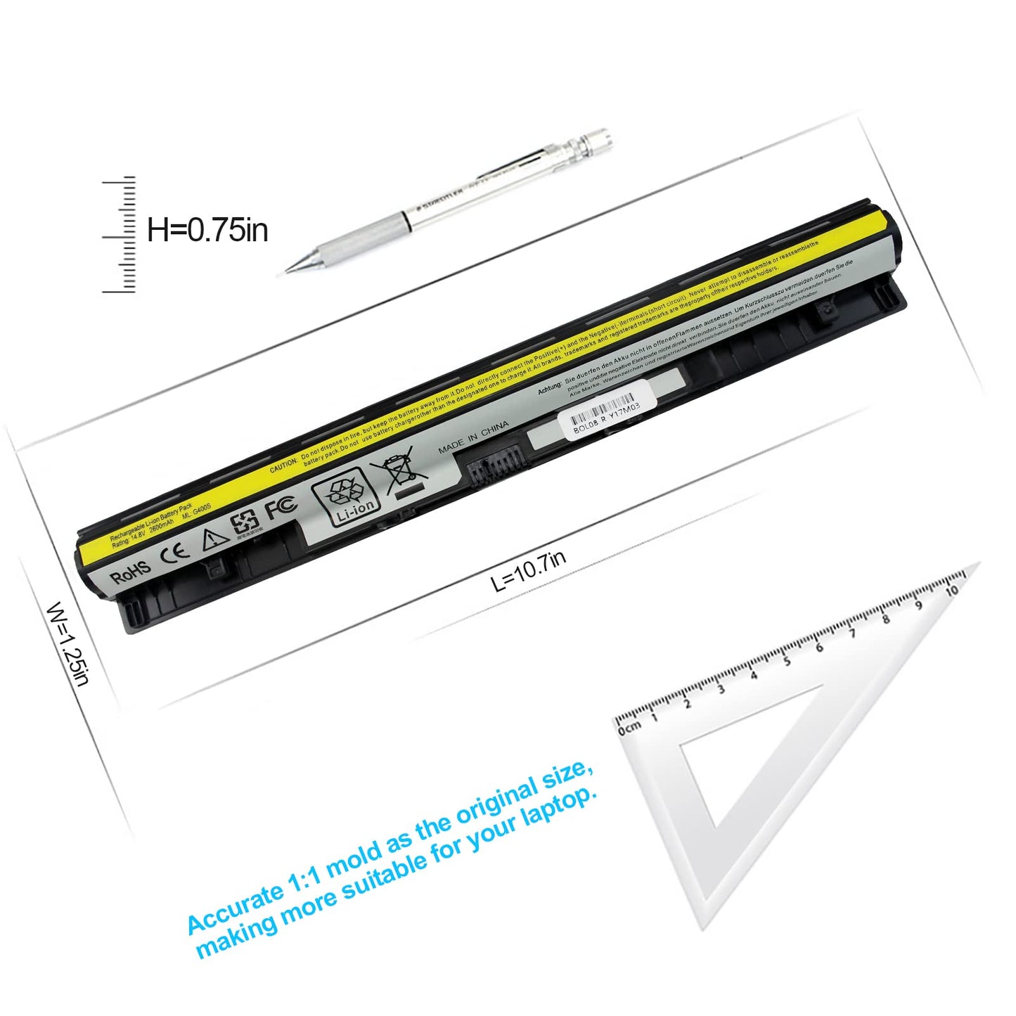 L12L4A02 G50 Battery Replacement Lenovo Z710 Z50-70 Laptop Battery for Lenovo Z70-80 G50-45 G70-80 G50-80 G50-70 G400S G500S Z40 Z50 Z70 S510P G405S G510S G505S G510S S410P Touch L12s4a02 Batteries.