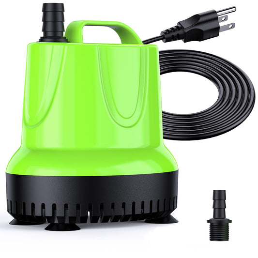 FREESEA Submersible Water Fountain Pump: 160 GPH 12W Small Sump Pump for Outdoor Pond Hydroponic Statuary Waterfall Aquarium Fish Tank