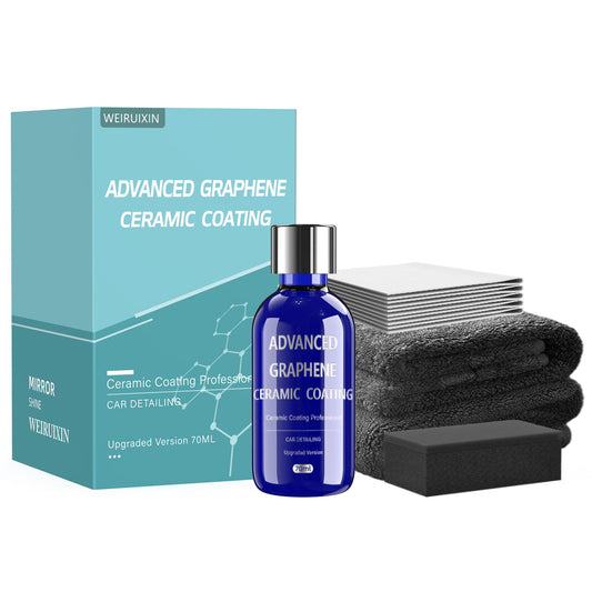 Advanced Graphene Ceramic Coating for Cars(70ML),12H Graphene Coating for Auto Car Detailing,10+ Years of Long Lasting Car Protection,Gloss