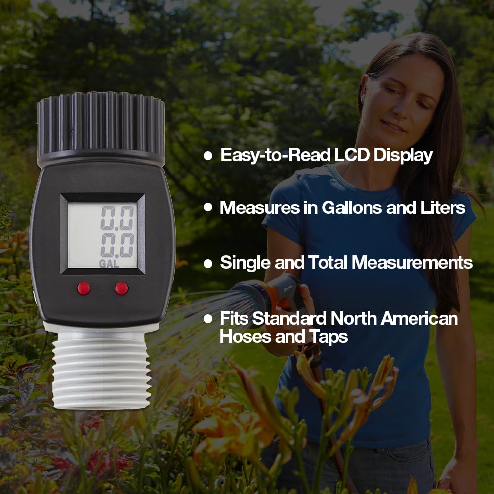 Rainwave RW-9FM Digital Water Meter - Accurate Water Usage Measurement - Helps Conserve Water and Costs
