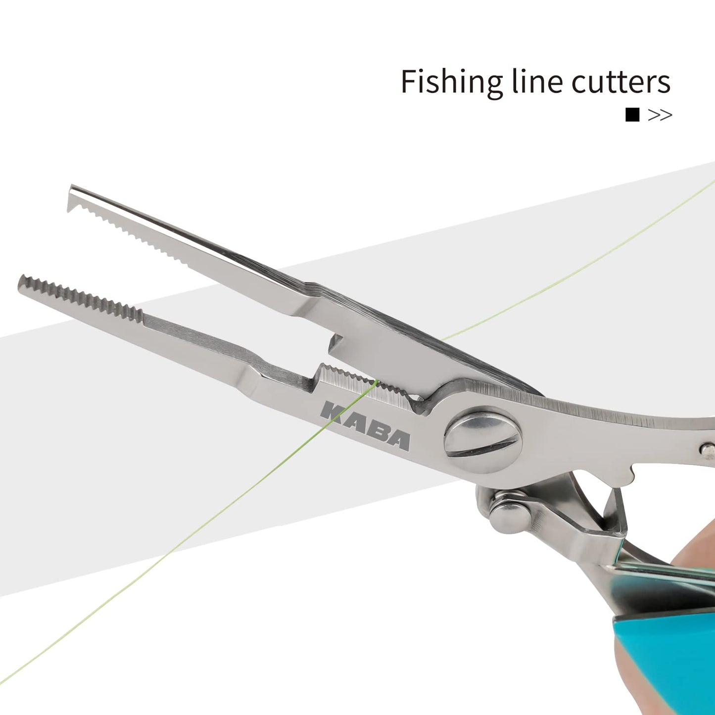 kaba Fishing Pliers 6.5” Saltwater Hook Removers Crimper Split Ring Tool Fishing Gear Line Cutters with Safety Lock and Sheath