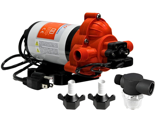 SEAFLO 33-Series Industrial Water Pressure Pump w/Power Plug for Wall Outlet - 115VAC, 3.3 GPM, 45 PSI