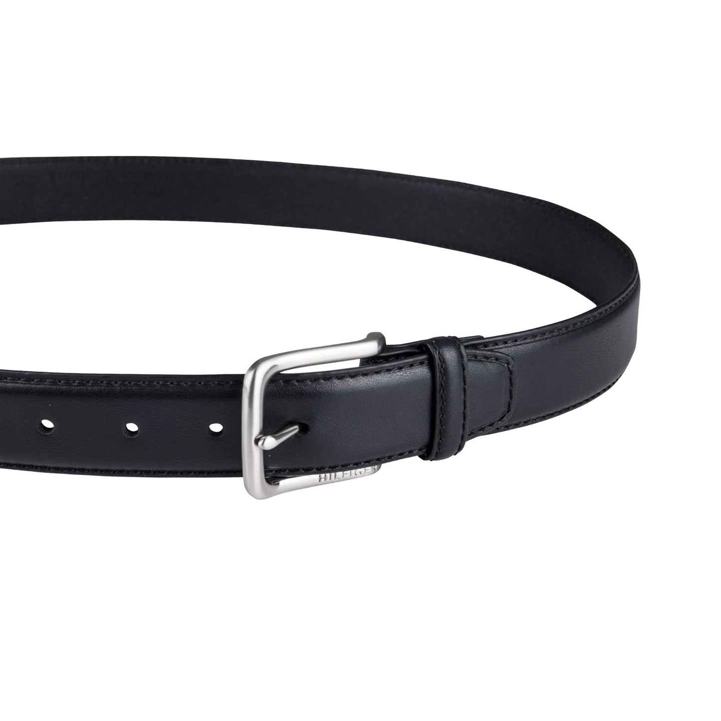 Tommy Hilfiger Men's Casual Belt, Black logo, 34