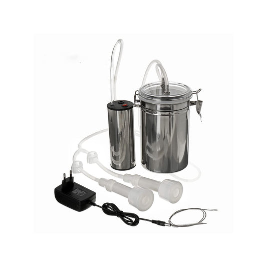Cow Milking Machine Portable Electric Cow Milker Milking Machine with 2 Teat Cups, Adjustable Vacuum Pump, 5L Milk Container,Jerseys, Nigerian Dwarfs, Nubian Mix (for Cow)