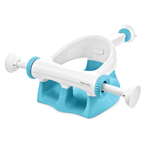 Summer My Bath Seat for Sit-Up Baby Bathing, Sure & Secure Suction Cups, ASTM Safety Tested & Approved, Backrest for Assisted Sitting, Easy Setup & Storage, Aqua