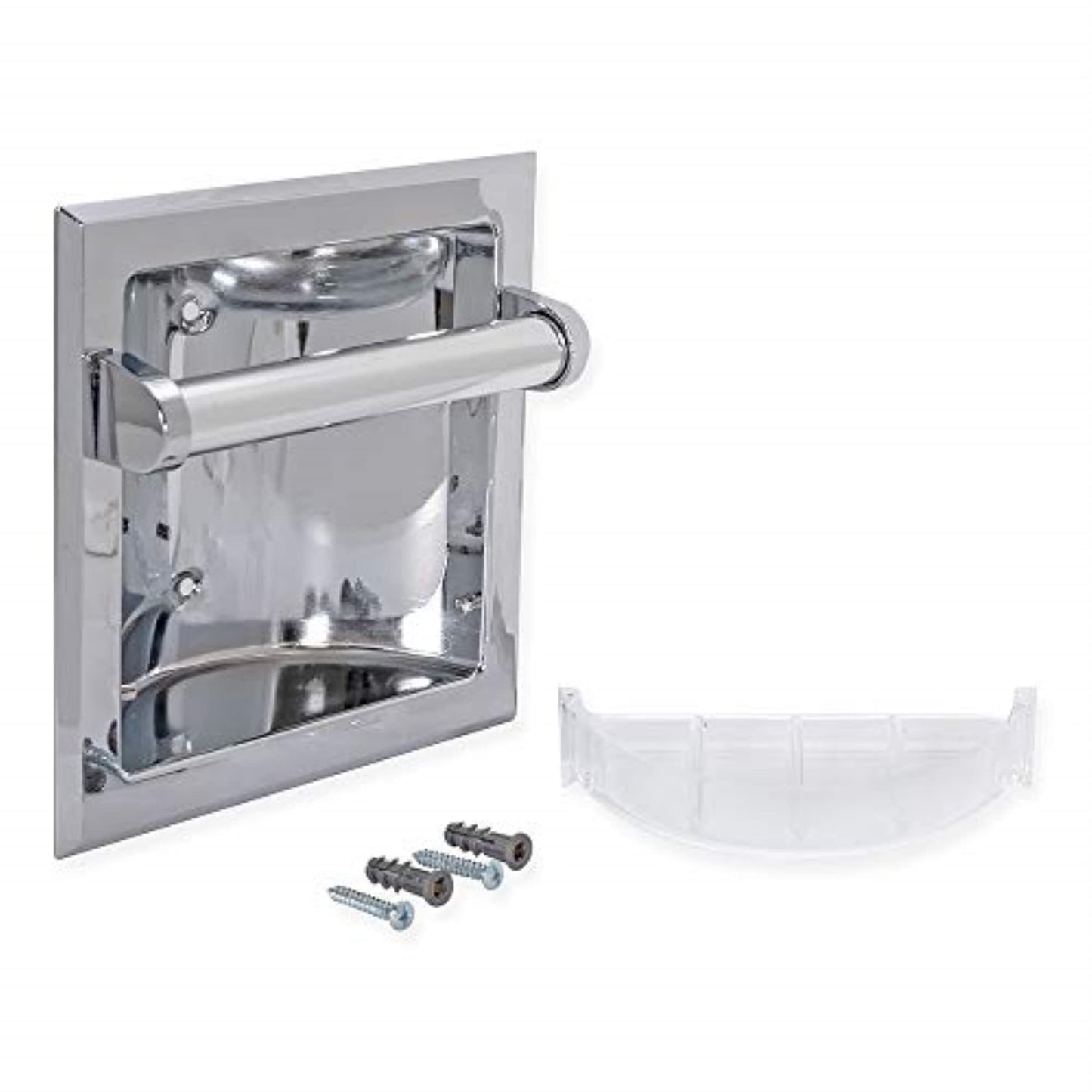 EZ-FLO Chrome Recessed Soap and Grab Bar, 15215