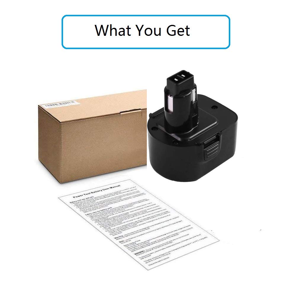 [Upgraded to 3600mAh] Replacement Battery Compatible with Dewalt 12V Battery 3.6Ah Ni-MH XRP DW9072 DC9071 DCB120 DW9071 DW9072 DW953 DE9037 DE9071 DE9072 DE9074 DE9075 12 Volt Cordless Power Tool