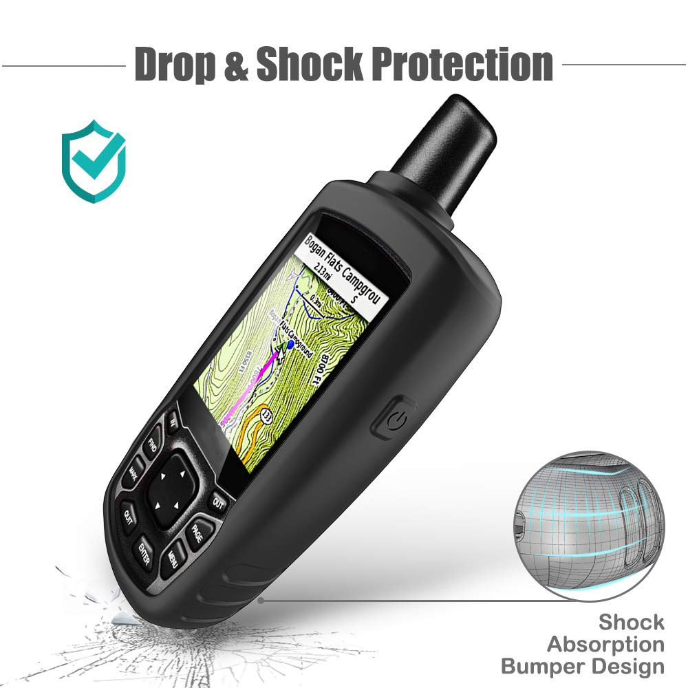 TUSITA Case Compatible with Garmin GPSMAP 62 62s 62st 62sc 62stc 64 64s 64st 64sc 64x 64sx 64csx 65 65s - Silicone Protective Cover Skin - Outdoor Handheld GPS Navigator Accessories