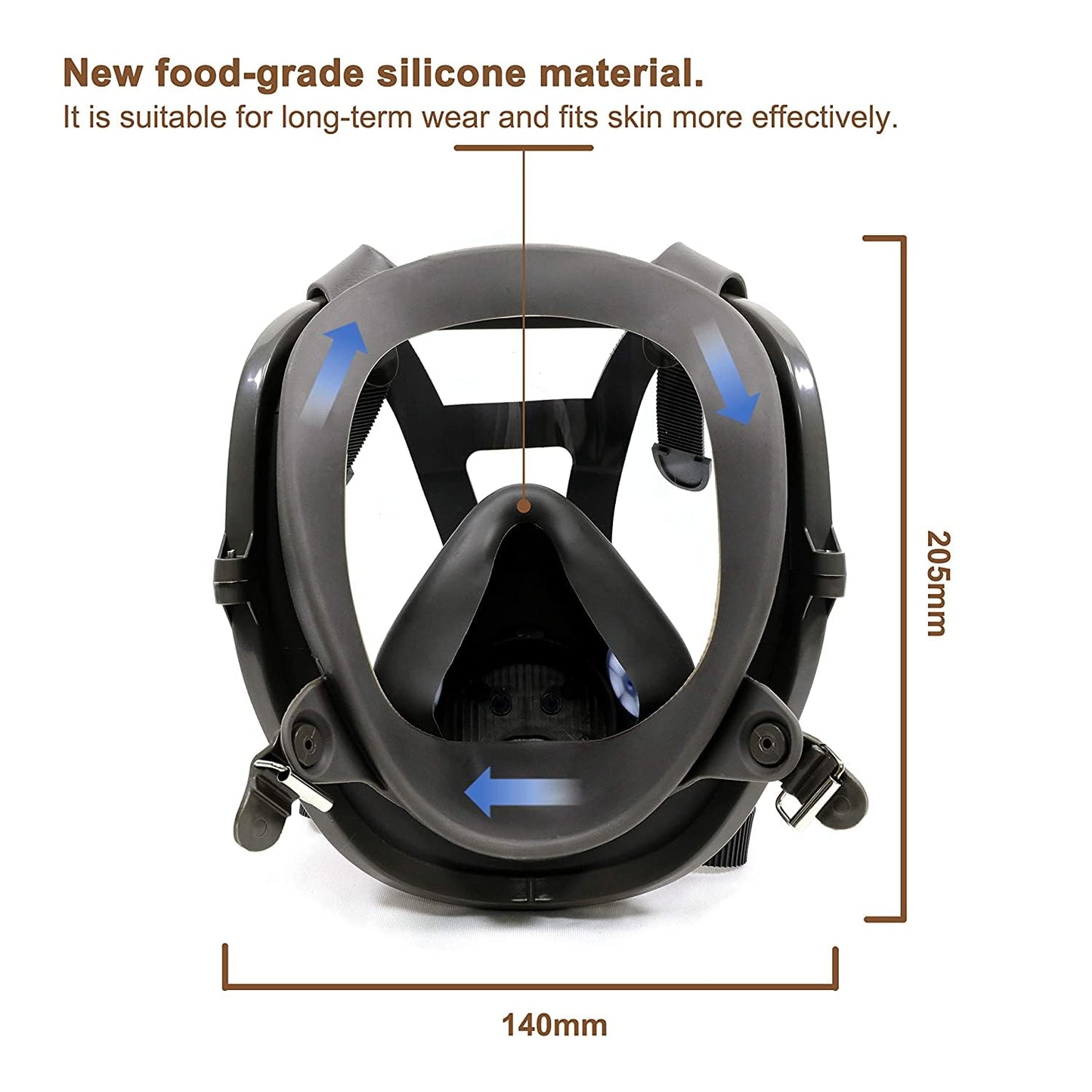 Bgs13 Full Face Respirаtor Reusable, Gas Cover Organic Vapor Mask and Anti-fog, dust-proof Face Cover, Full Face Cover, Protection for for painting, mechanical polishing, logging, welding