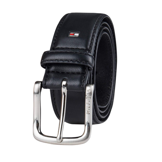 Tommy Hilfiger Men's Casual Belt, Black logo, 34