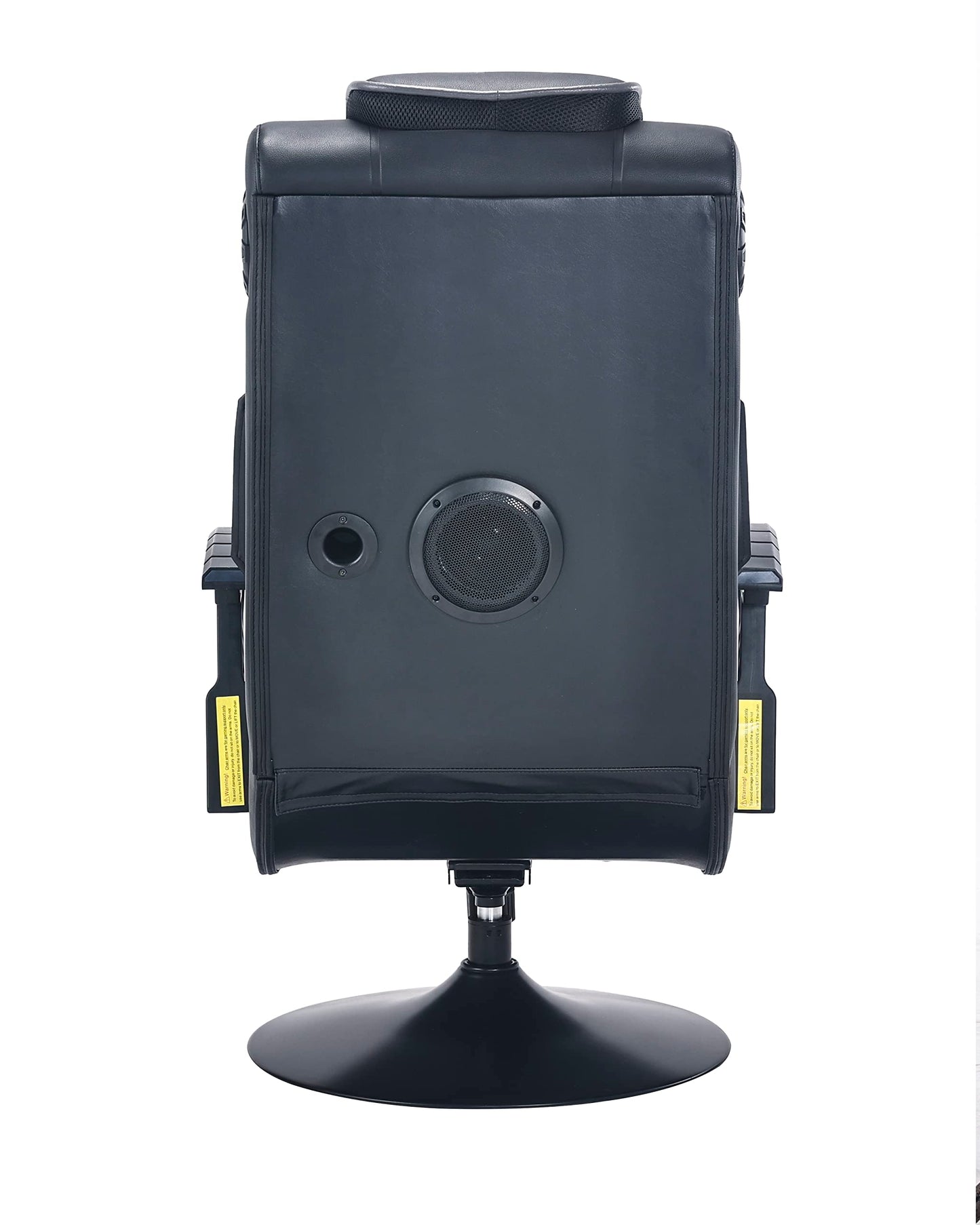 X Rocker Pro Lounging Video Gaming Pedestal Chair with Armrests, Built-In Audio & Vibration via Wireless Bluetooth, Foldable, Vegan Leather, 275 lbs Max, Black